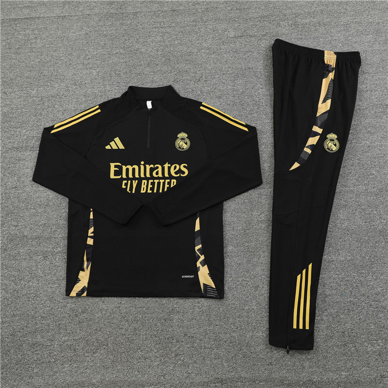 Real Madrid Tracksuit – Black (Kids)