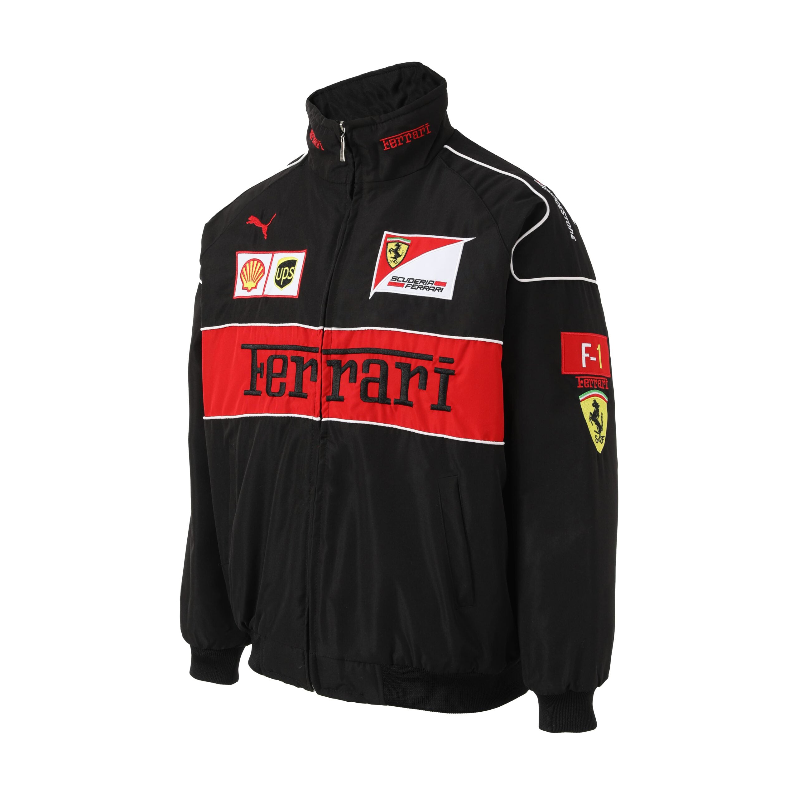 Rari F1 Rennteam Jacke – Schwarzer Scuderia Motorsport Reißverschluss-Mantel