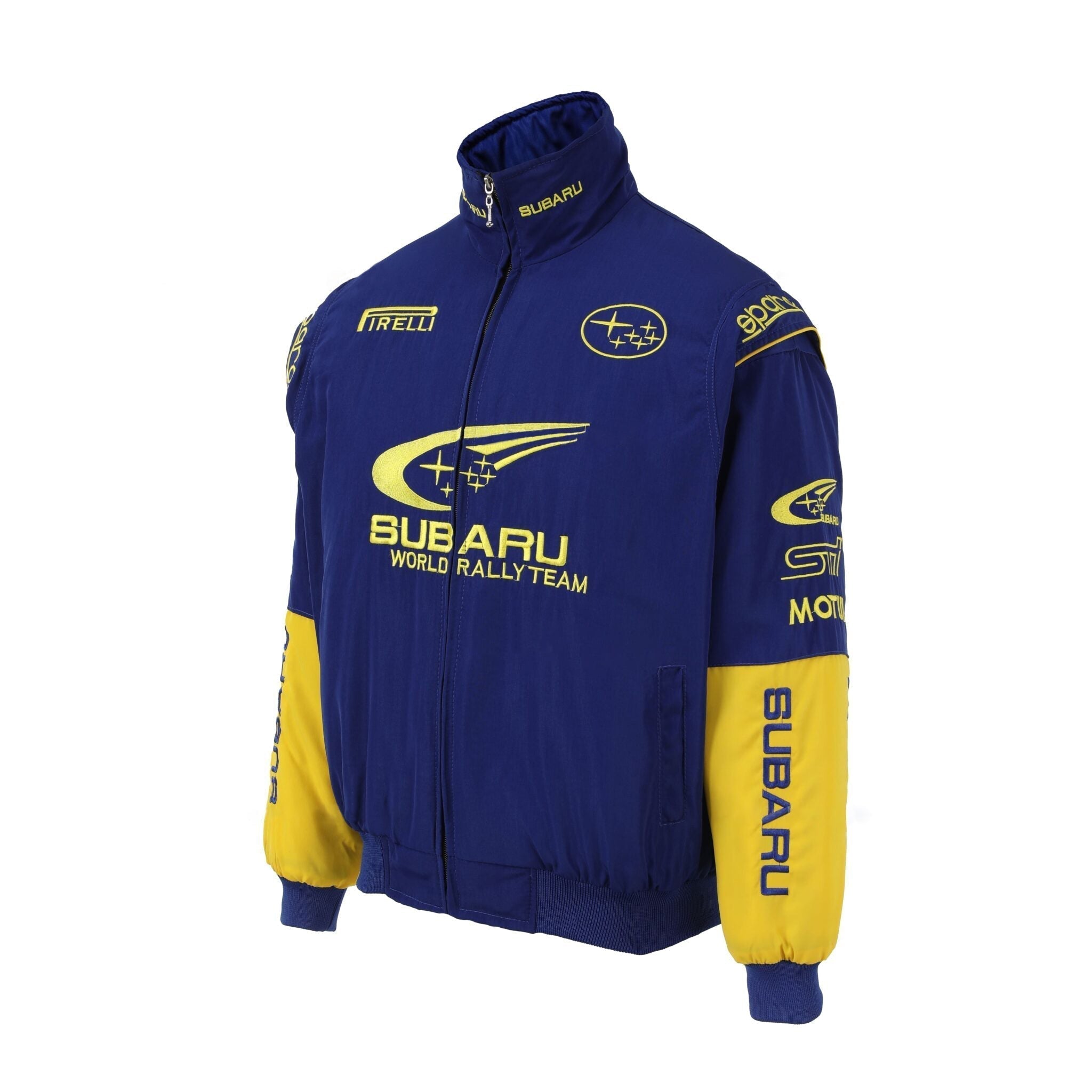 Subaru World Rally Team Jacke – Blau & Gelb Motorsport Renn-Reißverschluss