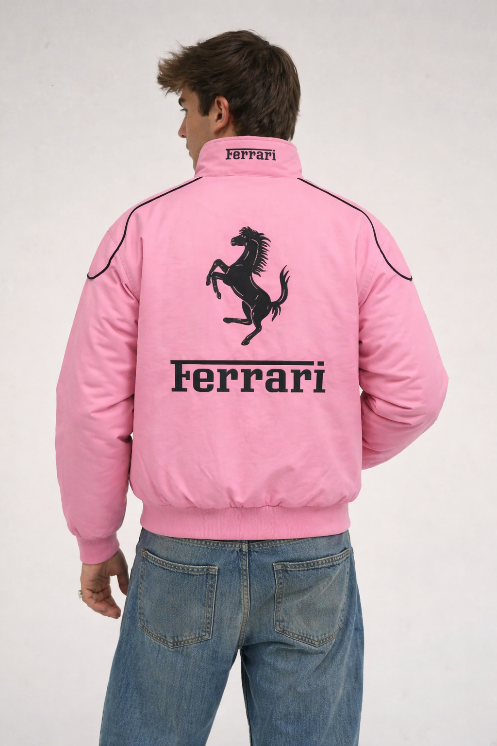 Ferrari F1 Vintage Pink Rennjacke