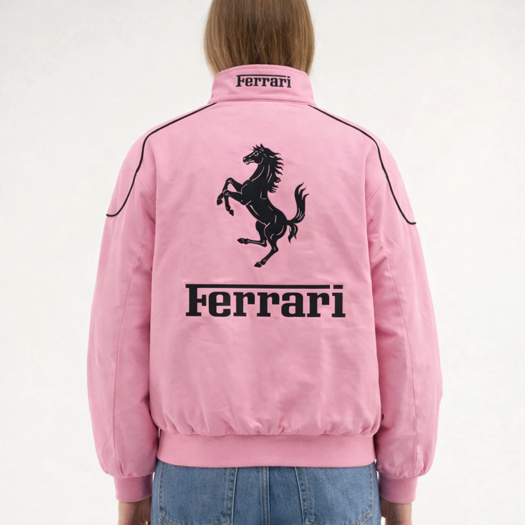 Ferrari F1 Vintage Pink Rennjacke