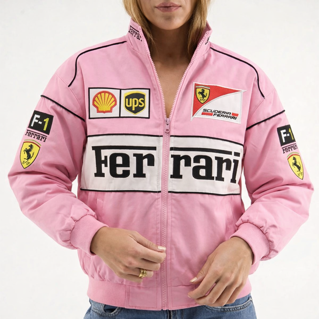 Ferrari F1 Vintage Pink Rennjacke