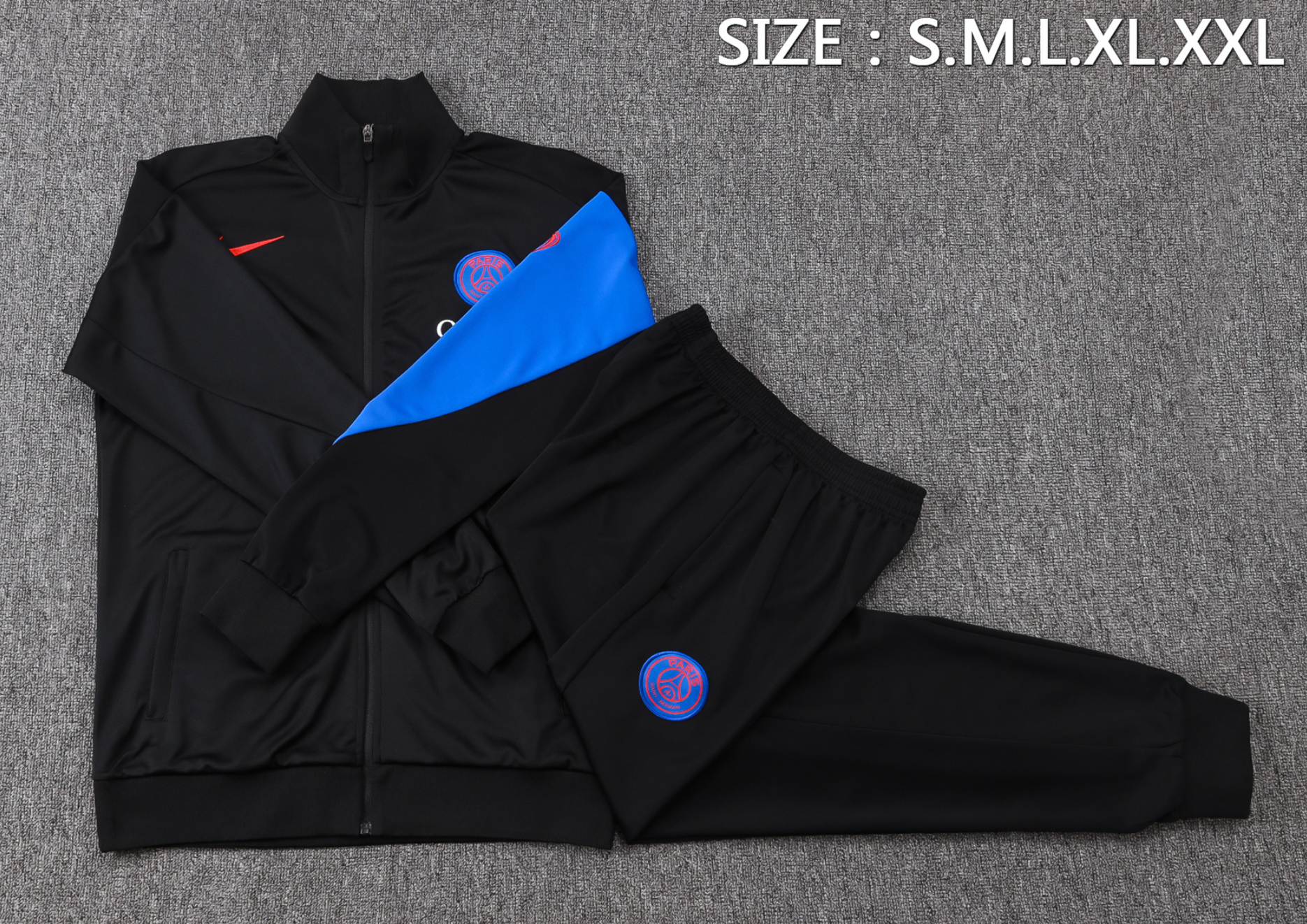 PSG 2026/2027 Schwarzer Trainingsanzug