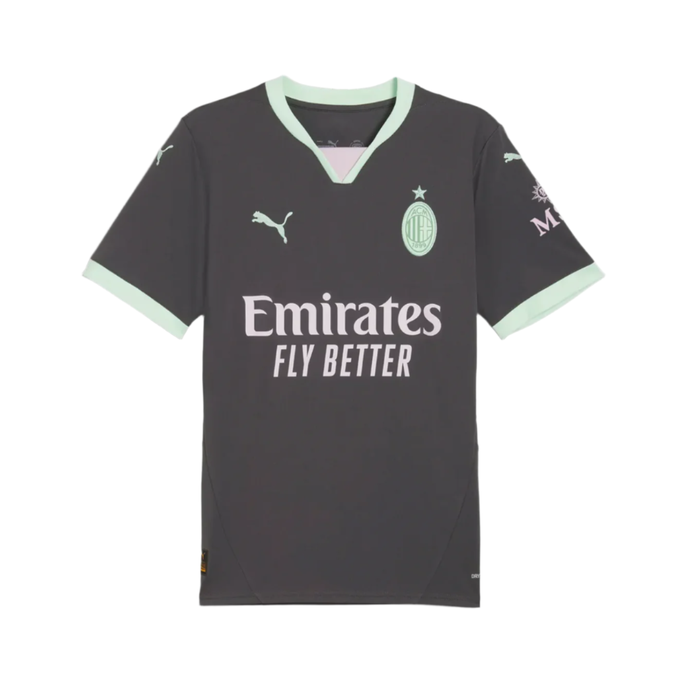 Terza maglia grigia e verde AC Milan 24/25