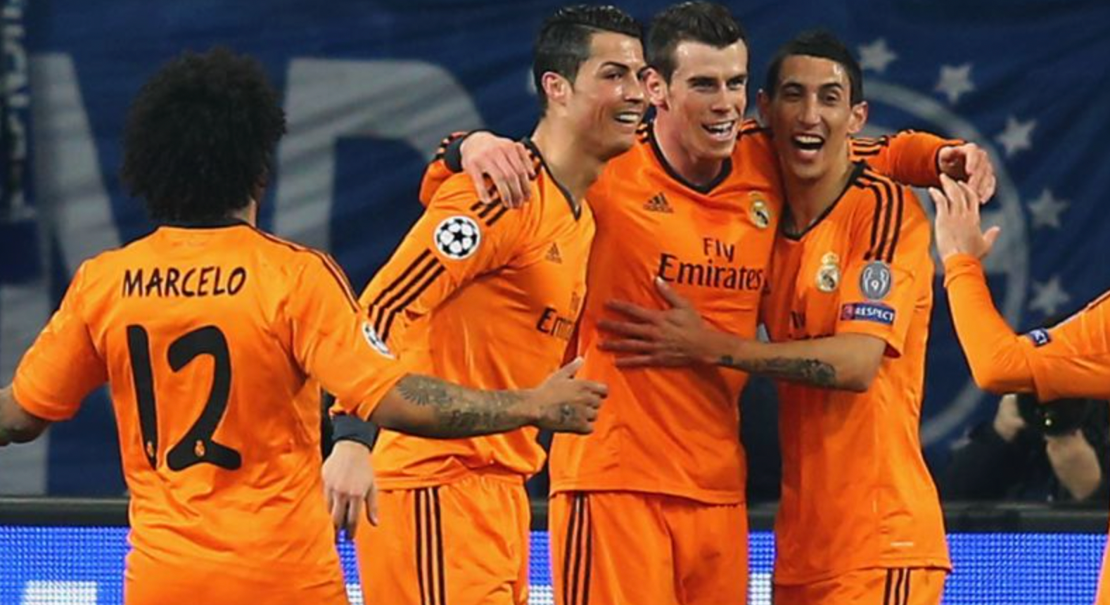 2013/2014 Real Madrid Oranges Drittes Trikot Langarm Retro-Trikot