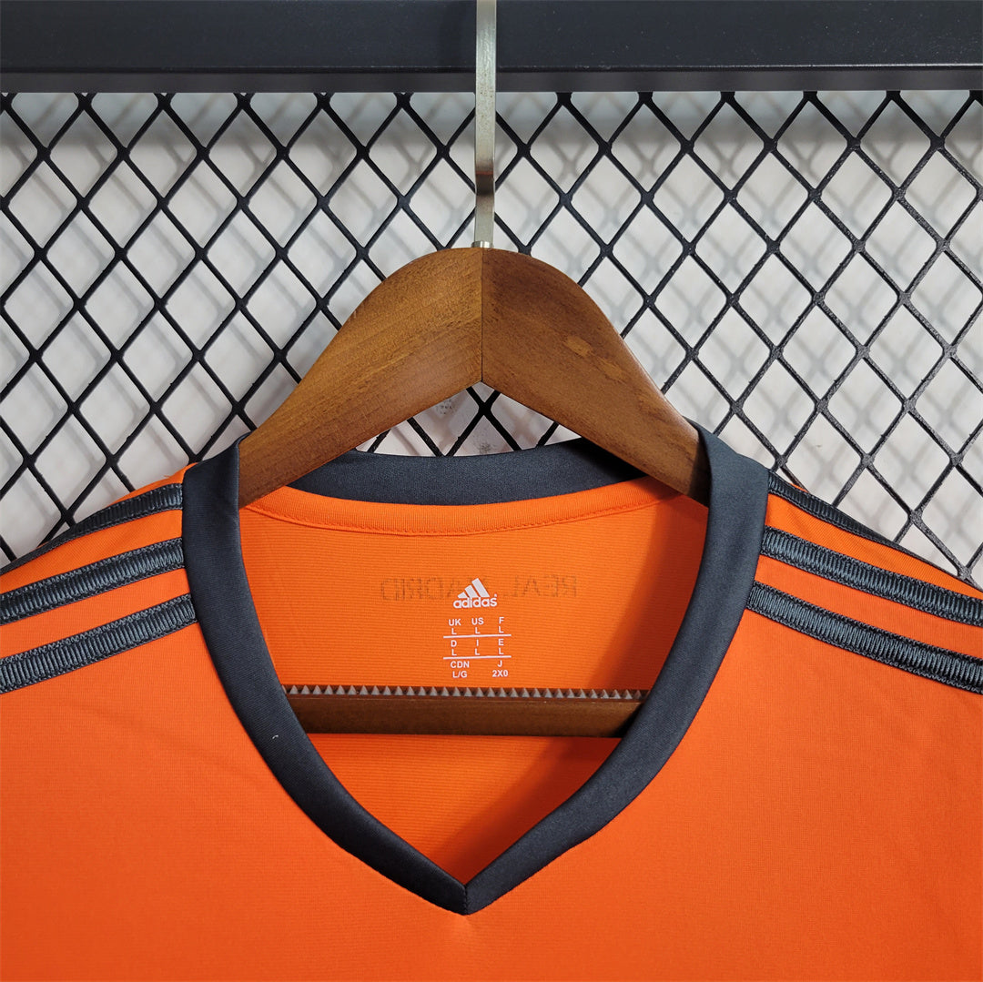 2013/2014 Real Madrid Oranges Drittes Trikot Langarm Retro-Trikot