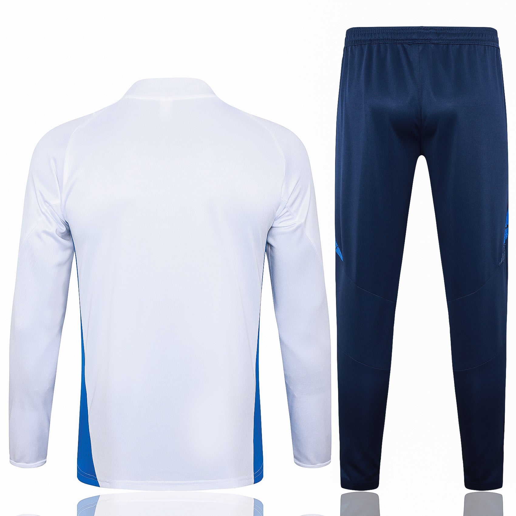 Tuta mezza zip bianca Italia 24-25