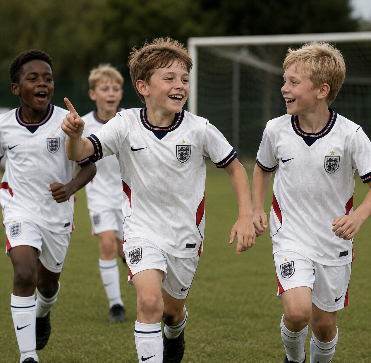 Camisola infantil Inglaterra casa edição Copa do Mundo 2026