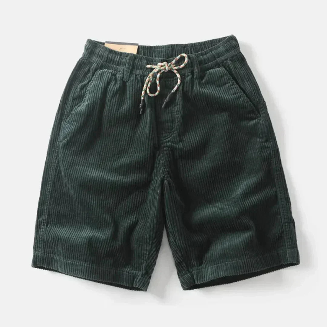 Men's Linen Shorts - Relaxed Fit Above Knee Elastic Waistband