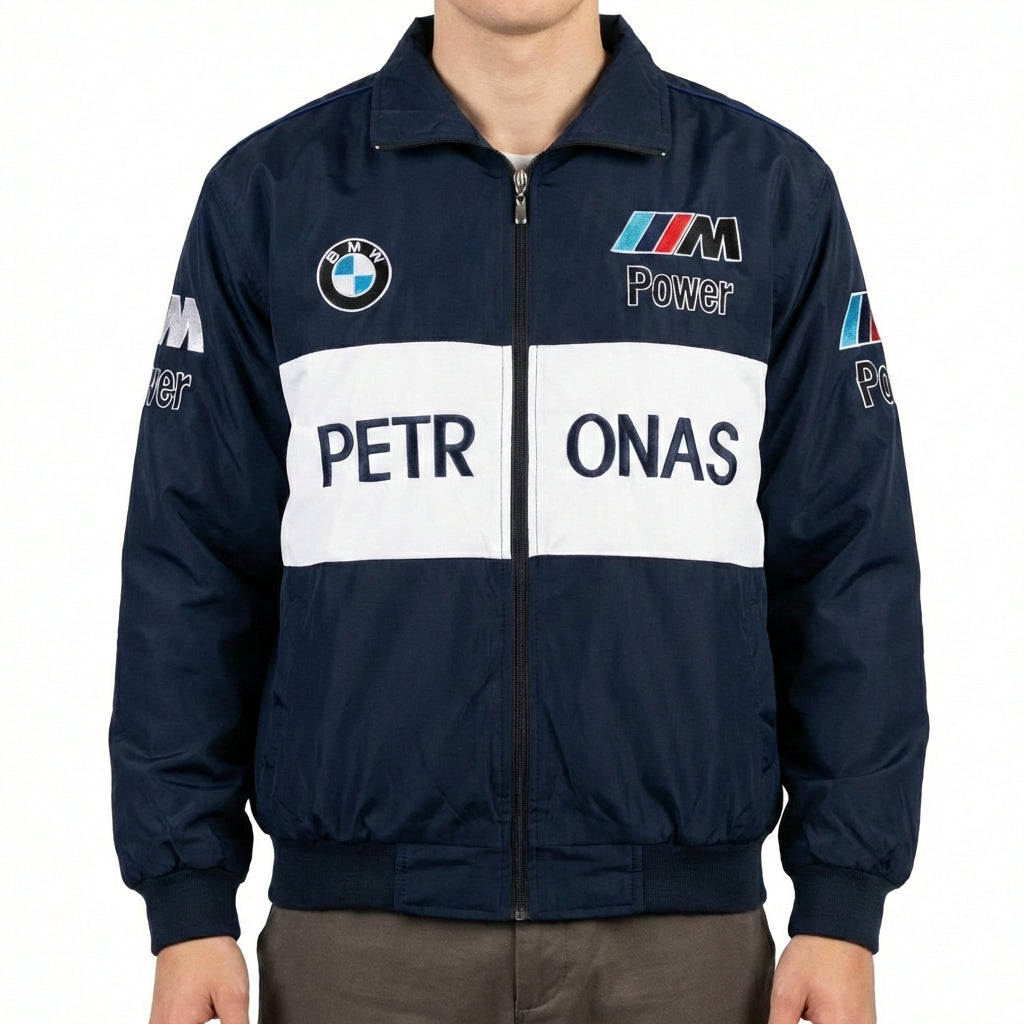 BMW Sauber F1 Team Reißverschluss-Jacke Marineblau | M Power Petronas Racing Logos