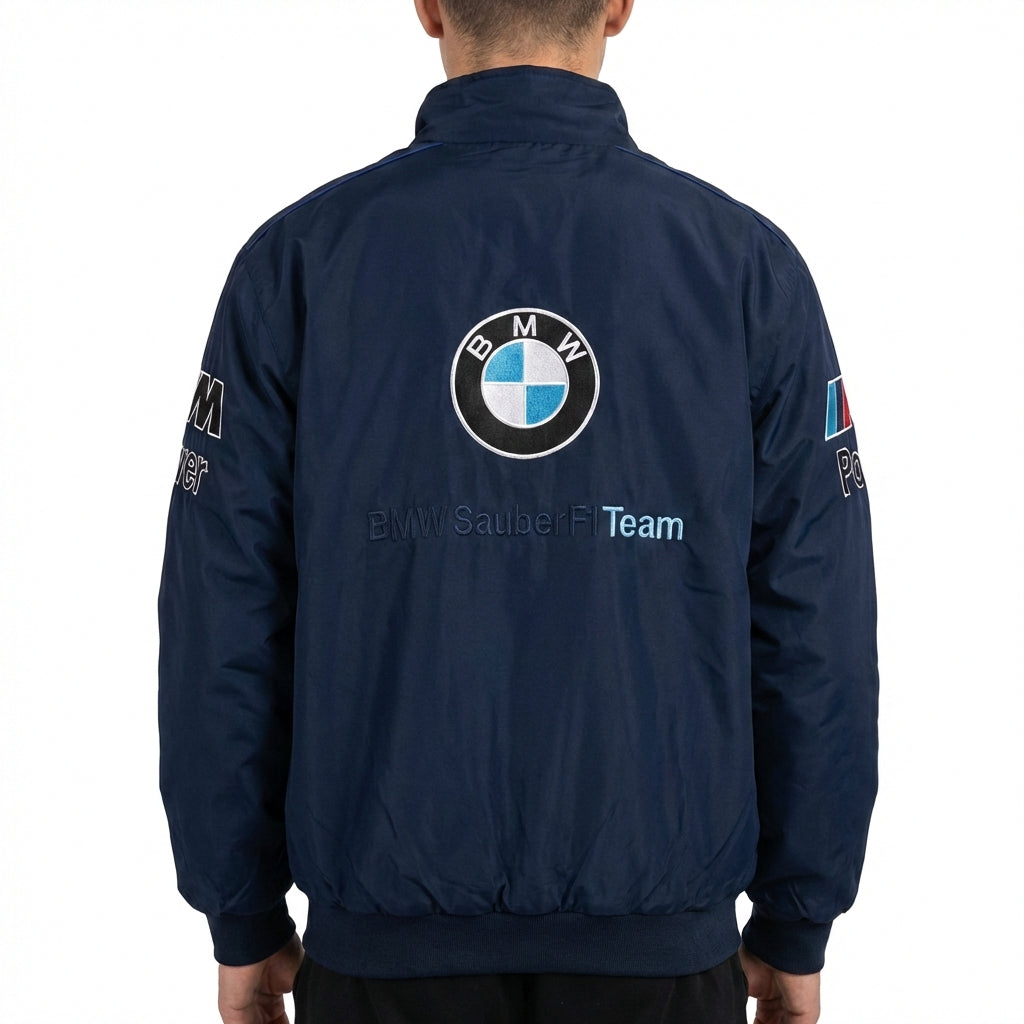 BMW Sauber F1 Team Reißverschluss-Jacke Marineblau | M Power Petronas Racing Logos