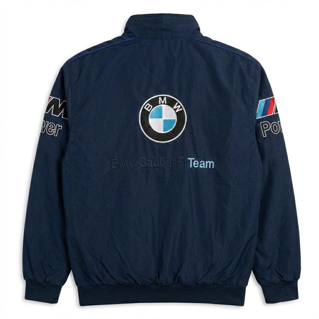 BMW Sauber F1 Team Reißverschluss-Jacke Marineblau | M Power Petronas Racing Logos