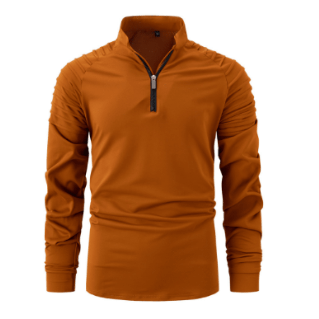 Polo-Shirt mit Viertel-Reißverschluss Herren, stilvoll, lässig