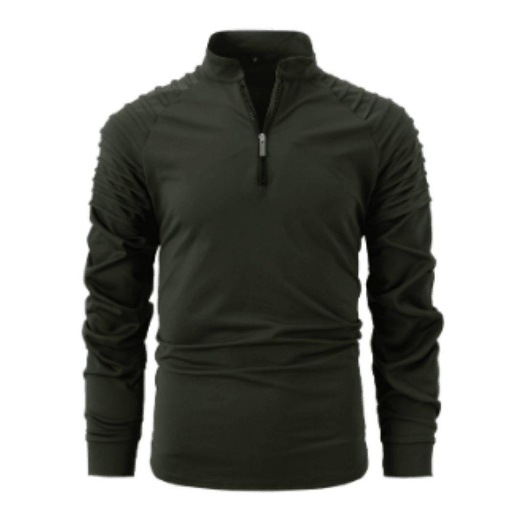 Polo-Shirt mit Viertel-Reißverschluss Herren, stilvoll, lässig