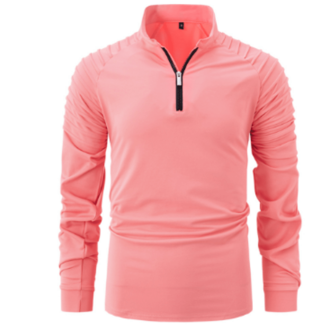 Polo-Shirt mit Viertel-Reißverschluss Herren, stilvoll, lässig