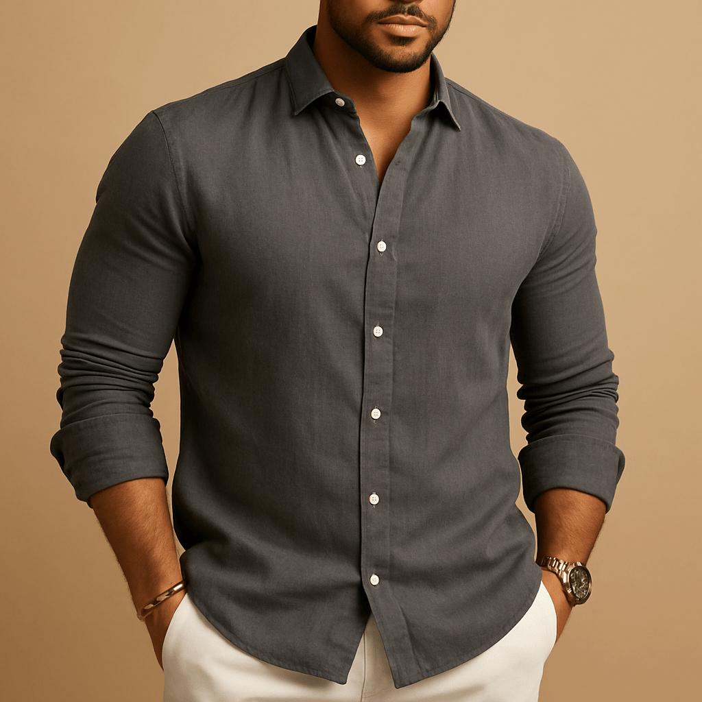 Shirt Men Comfortable Fit Clean Relaxed Silhouette