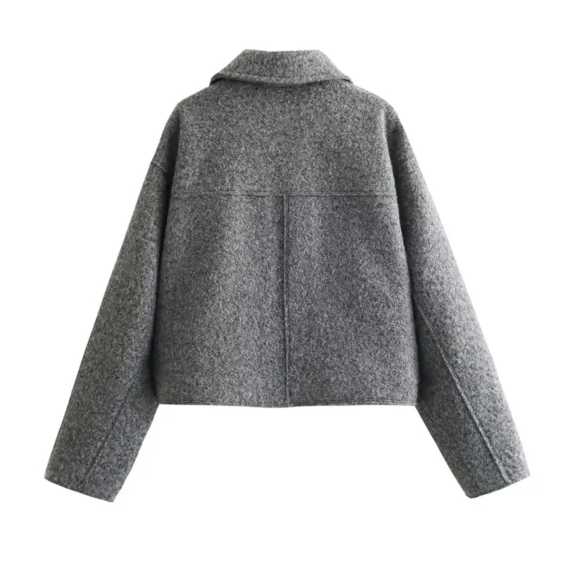 Giacca donna — Lunghezza corta, maniche lunghe, chiusura con zip