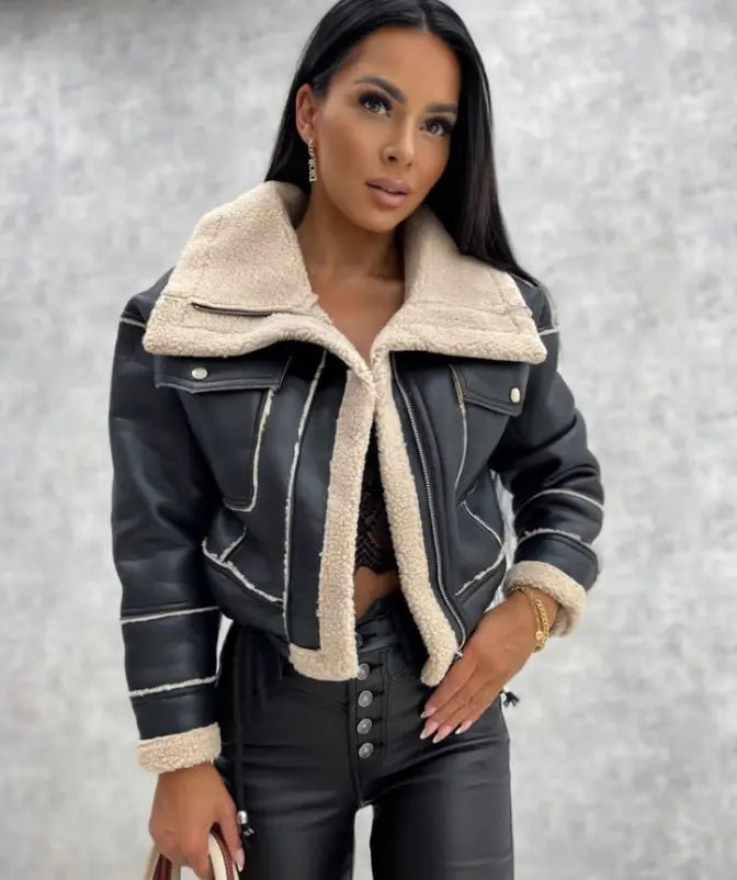 Giacca donna — Chiusura frontale con zip, fodera in pile