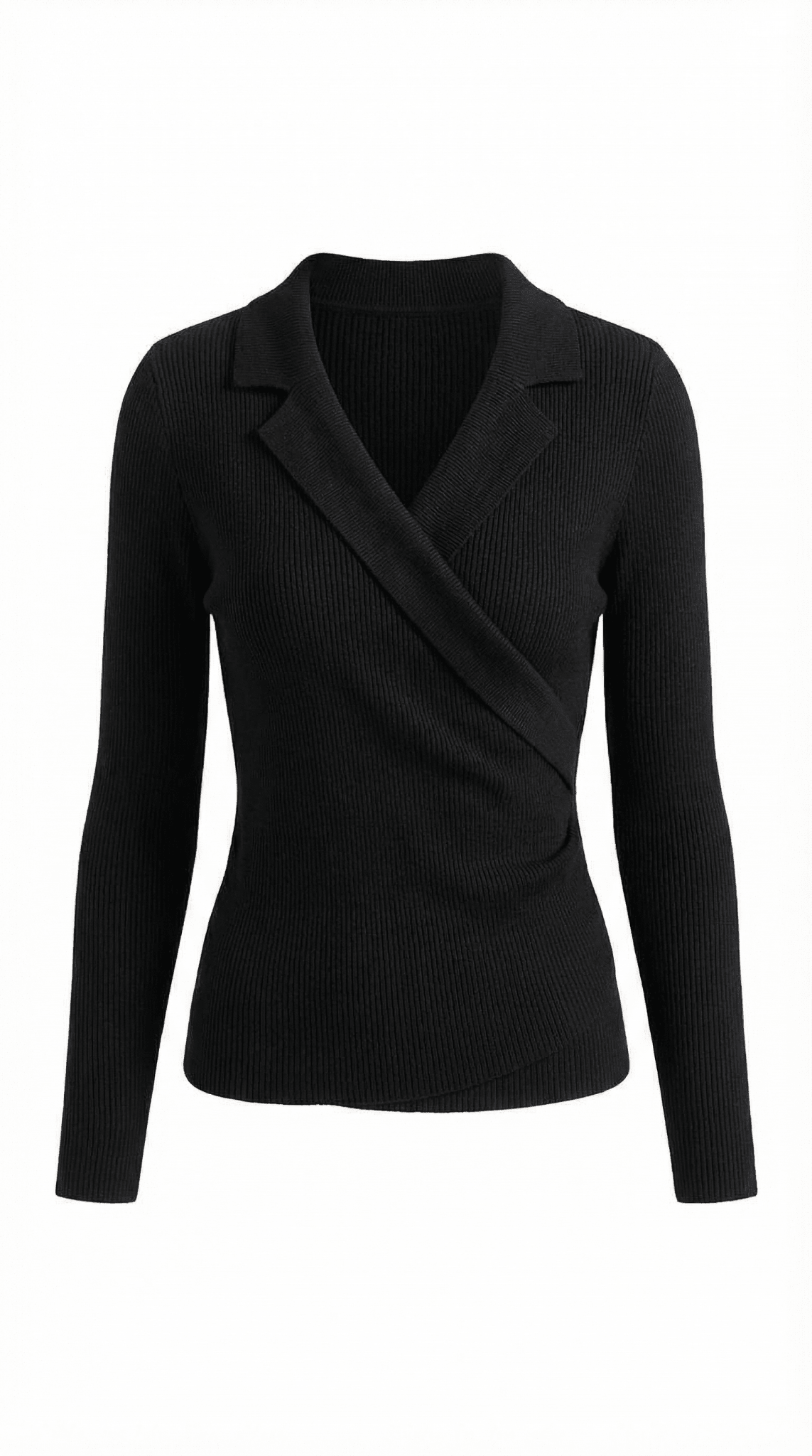Maglione da donna — Vestibilità aderente, collo avvolgente con design a collo alto