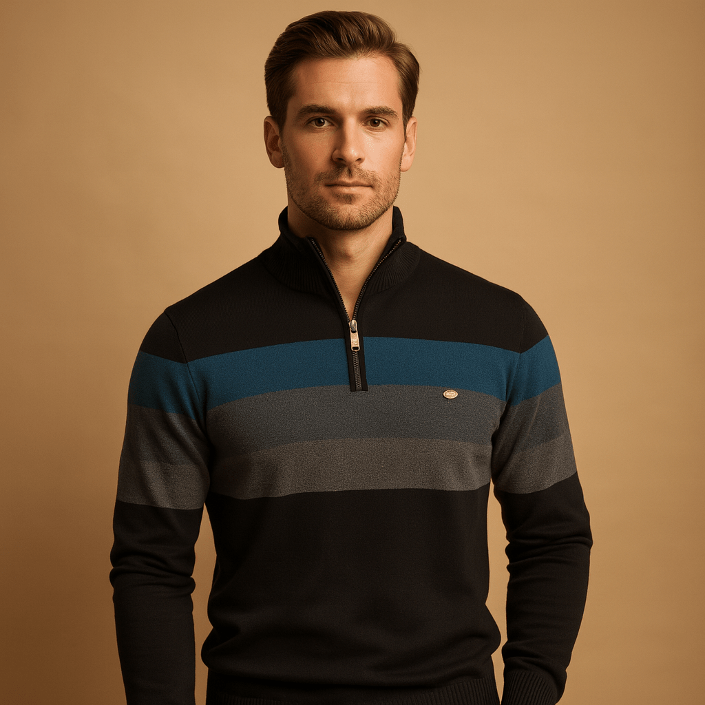 Zip-Pullover Herren, entspannte, lässige Passform