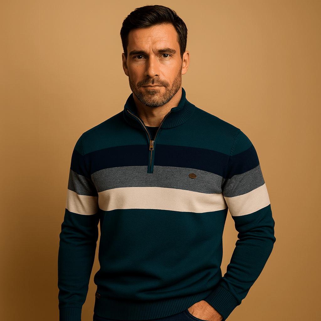 Zip-Pullover Herren, entspannte, lässige Passform