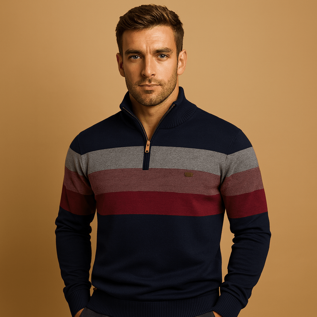 Zip-Pullover Herren, entspannte, lässige Passform