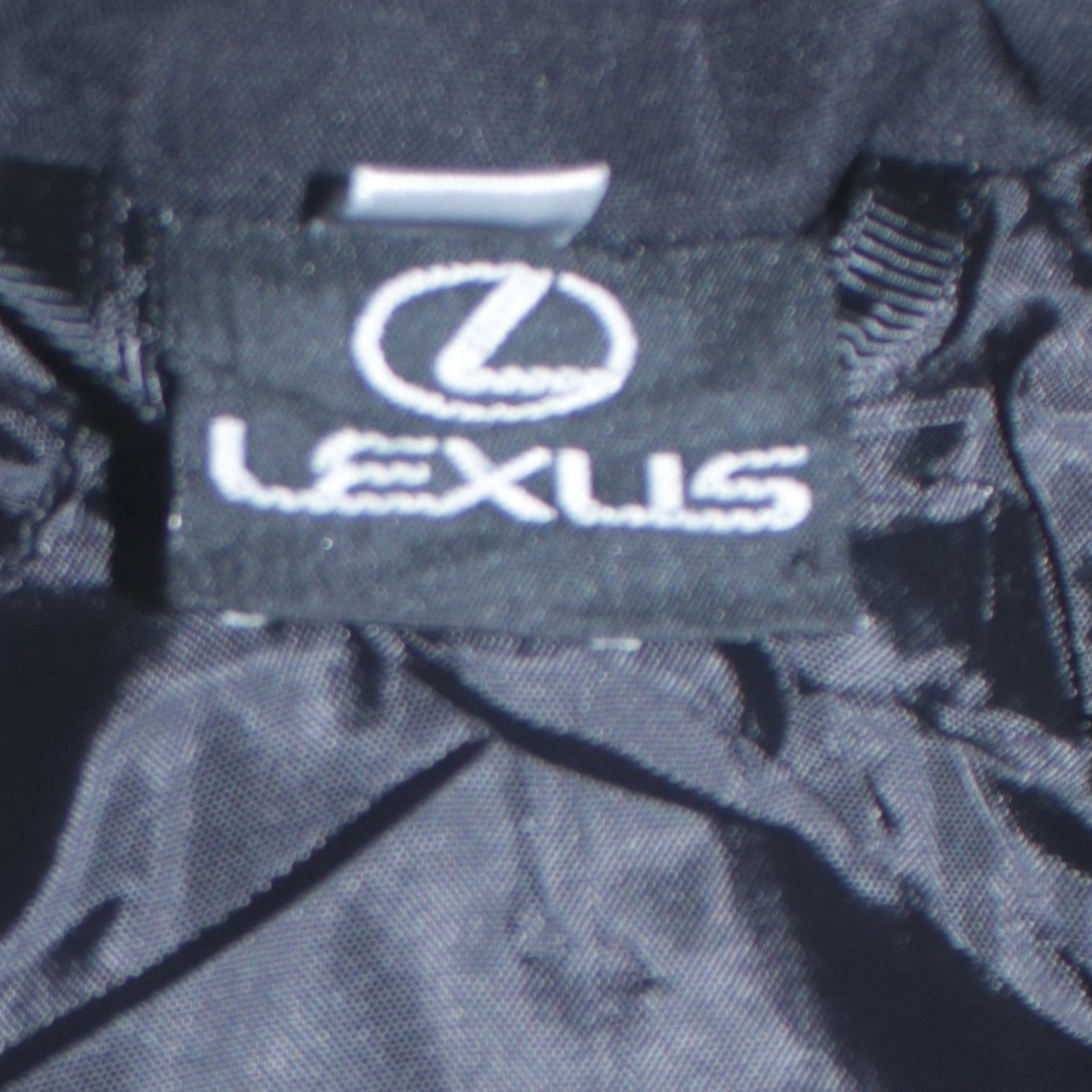 Chaqueta Nascar Lexus Negra para hombre talla L con logos bordados, cremallera frontal y bolsillos Bomber exterior