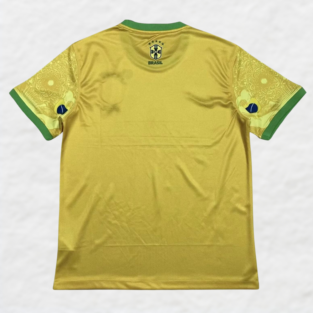 BRAZILIË 2024/25 Geel ‘JEZUS CHRISTUS DE VERLOSSER’ SPECIAL EDITIE SHIRT