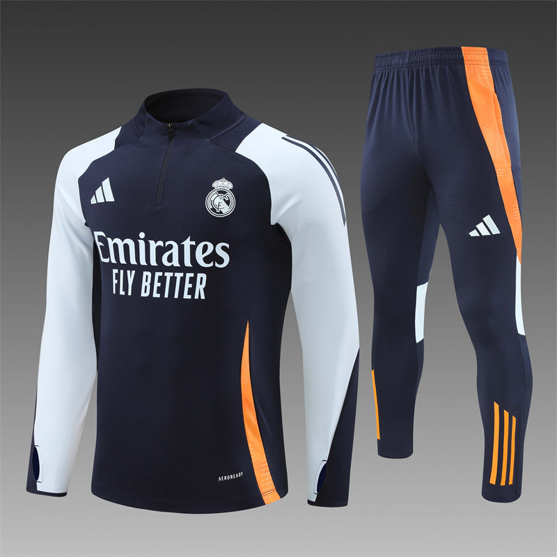 Tuta Real Madrid Navy/Grigio/Arancione