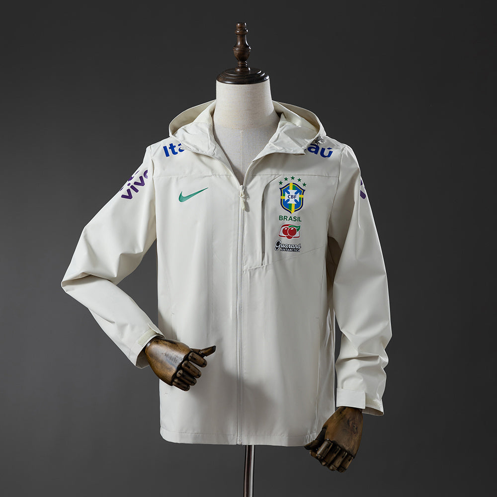 Brasilien weiße Windjacke