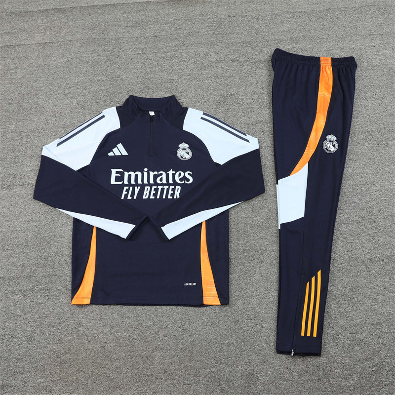 Tuta Real Madrid Navy/Grigio/Arancione