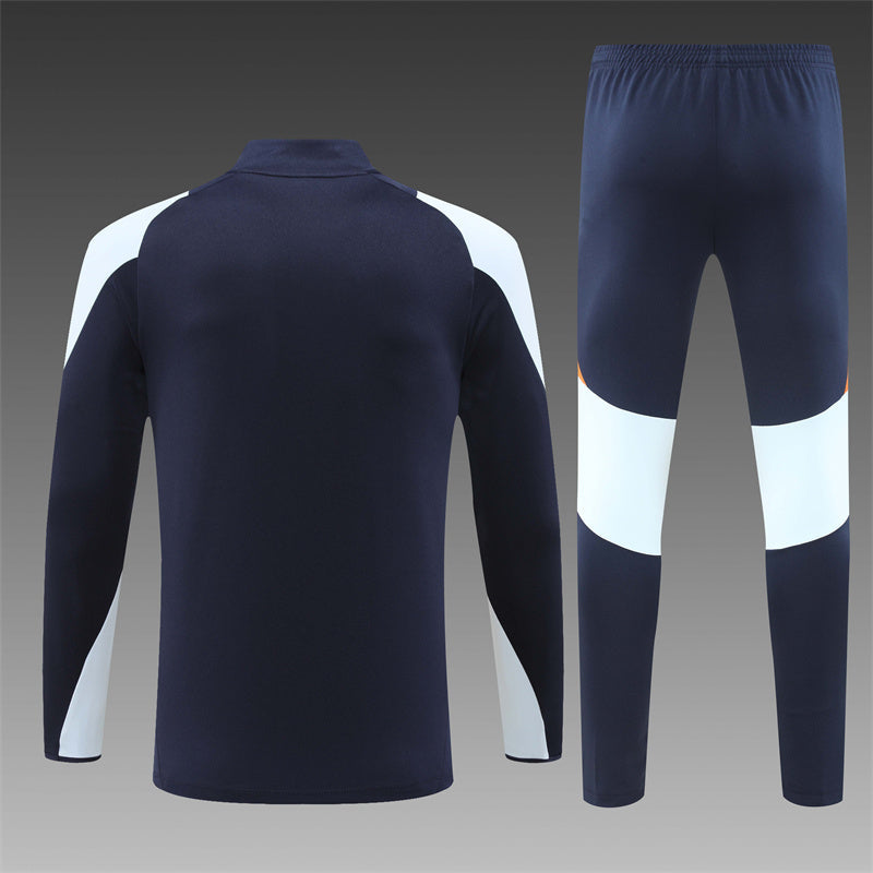 Tuta Real Madrid Navy/Grigio/Arancione