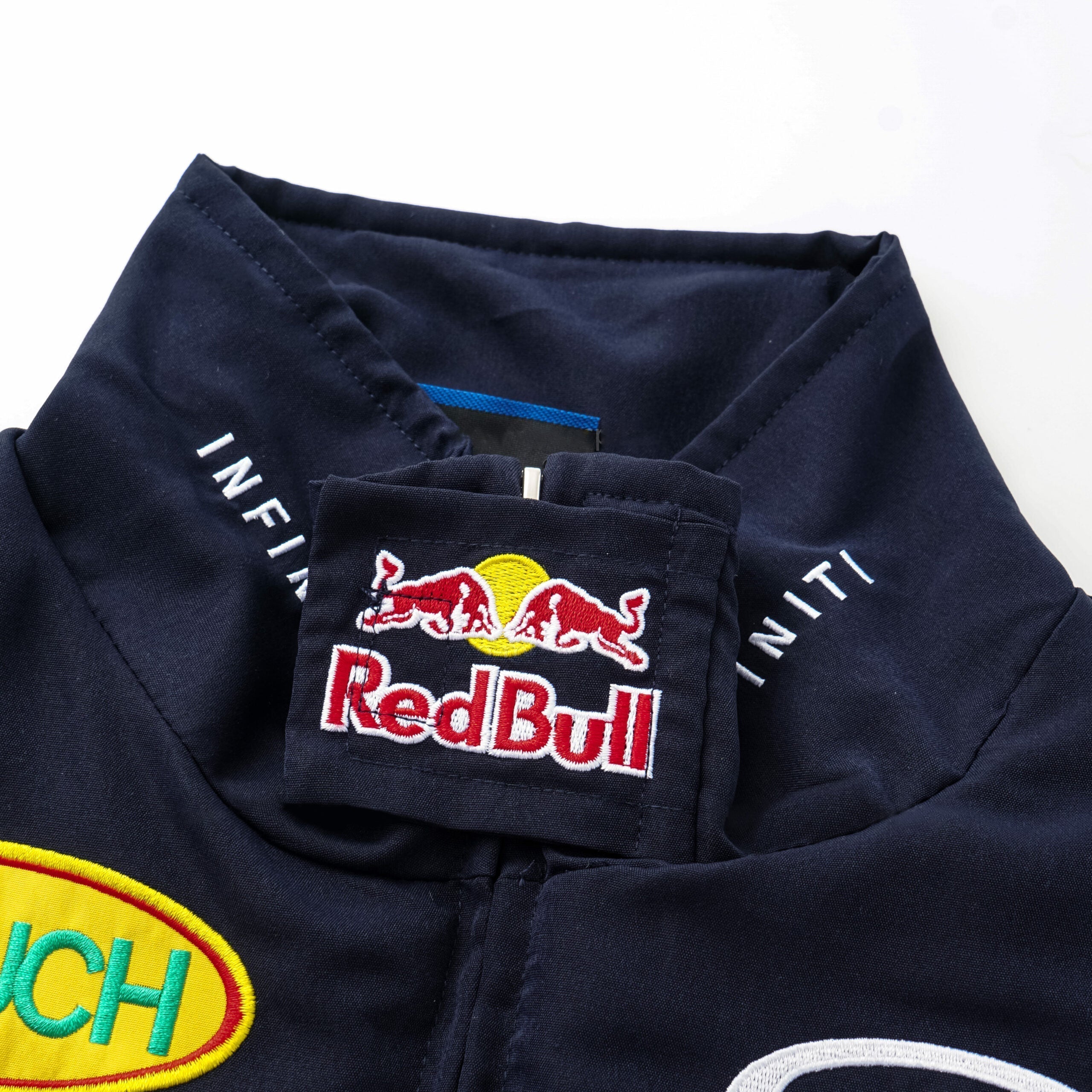 Red Bull Racing F1 Team Jas - Marineblauwe Motorsport Bomber met Geborduurde Sponsors