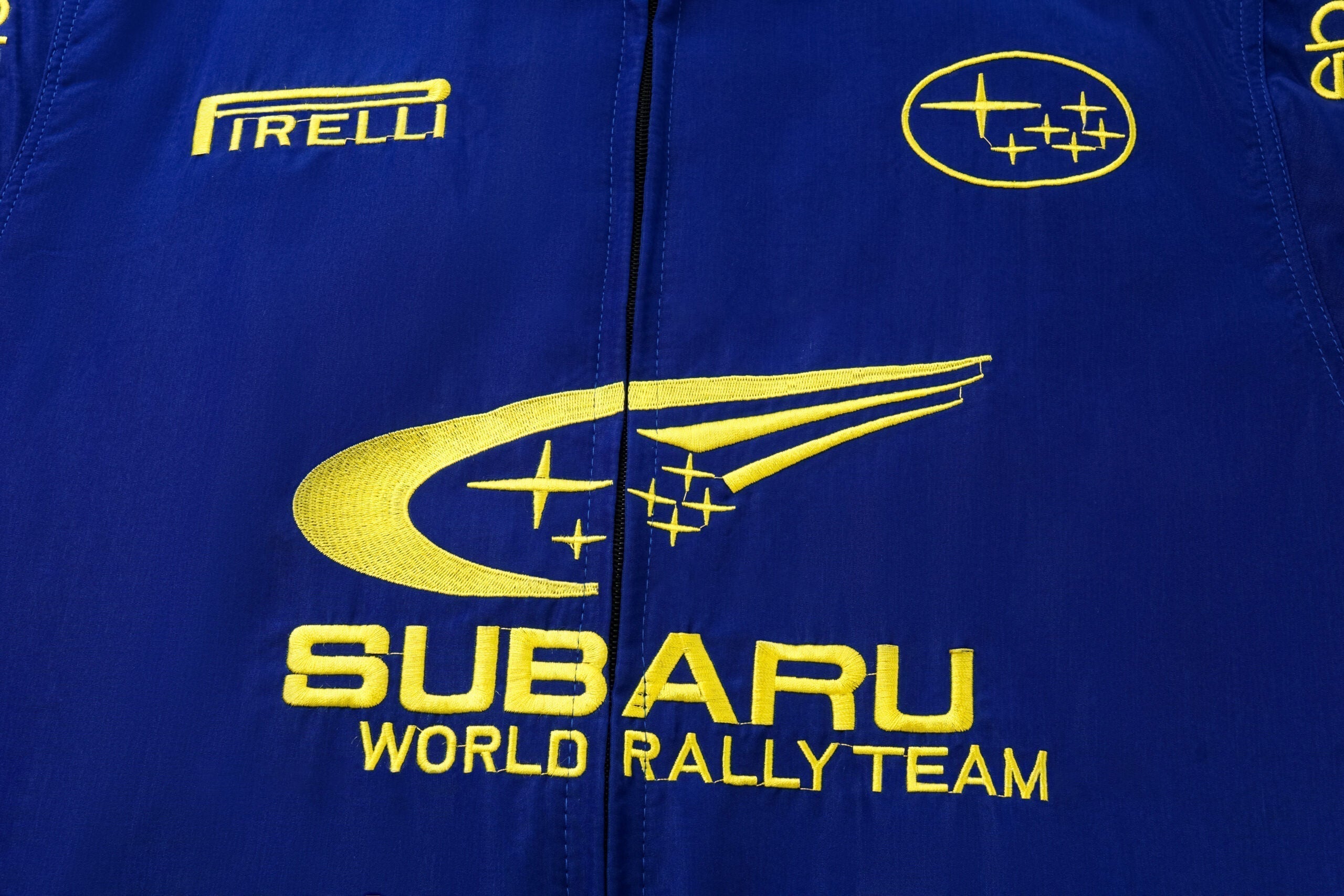 Subaru World Rally Team Jacke – Blau & Gelb Motorsport Renn-Reißverschluss