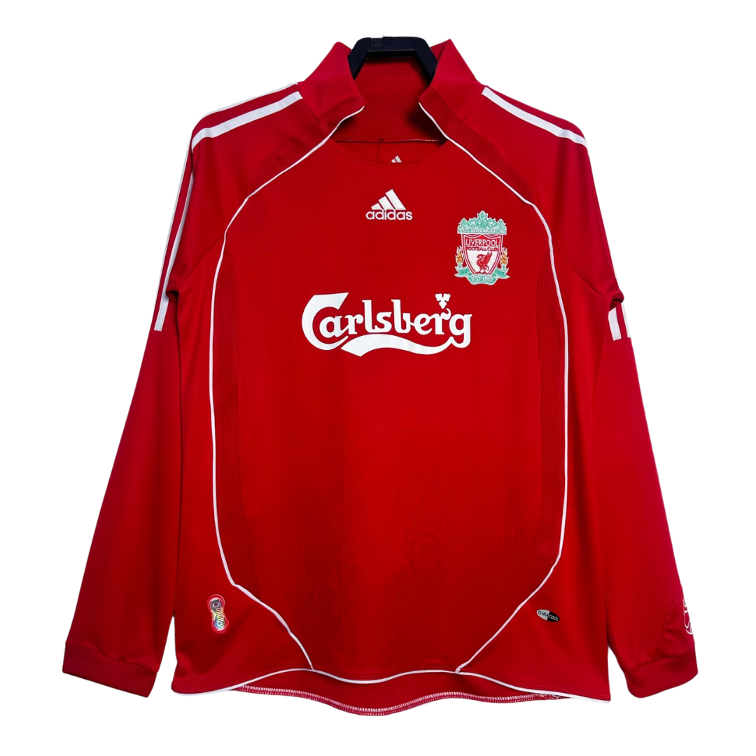 Liverpool 2006-2008 Langarm Heim Retro Trikot