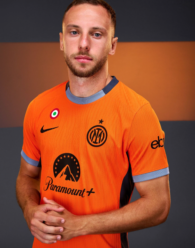 Maglia arancione Inter Milan terza divisa