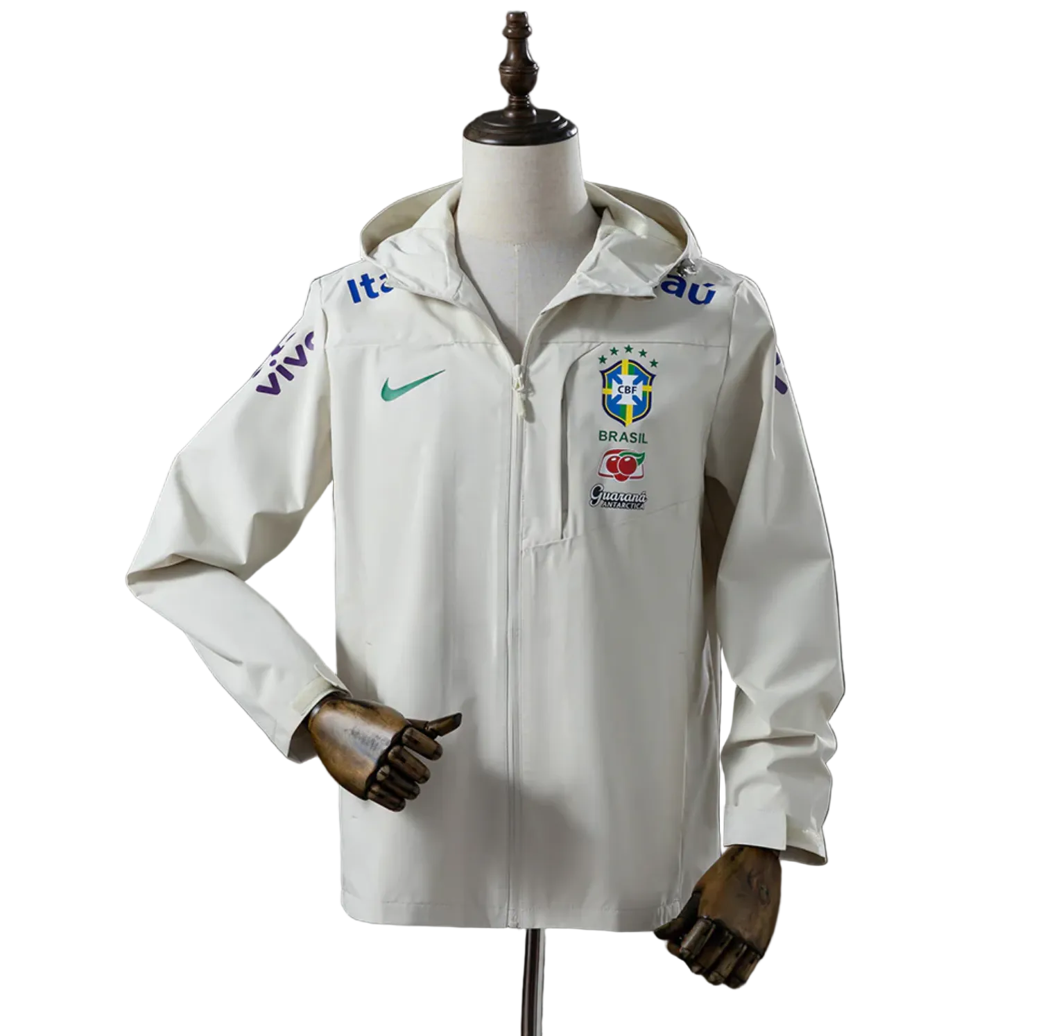 Brasilien weiße Windjacke