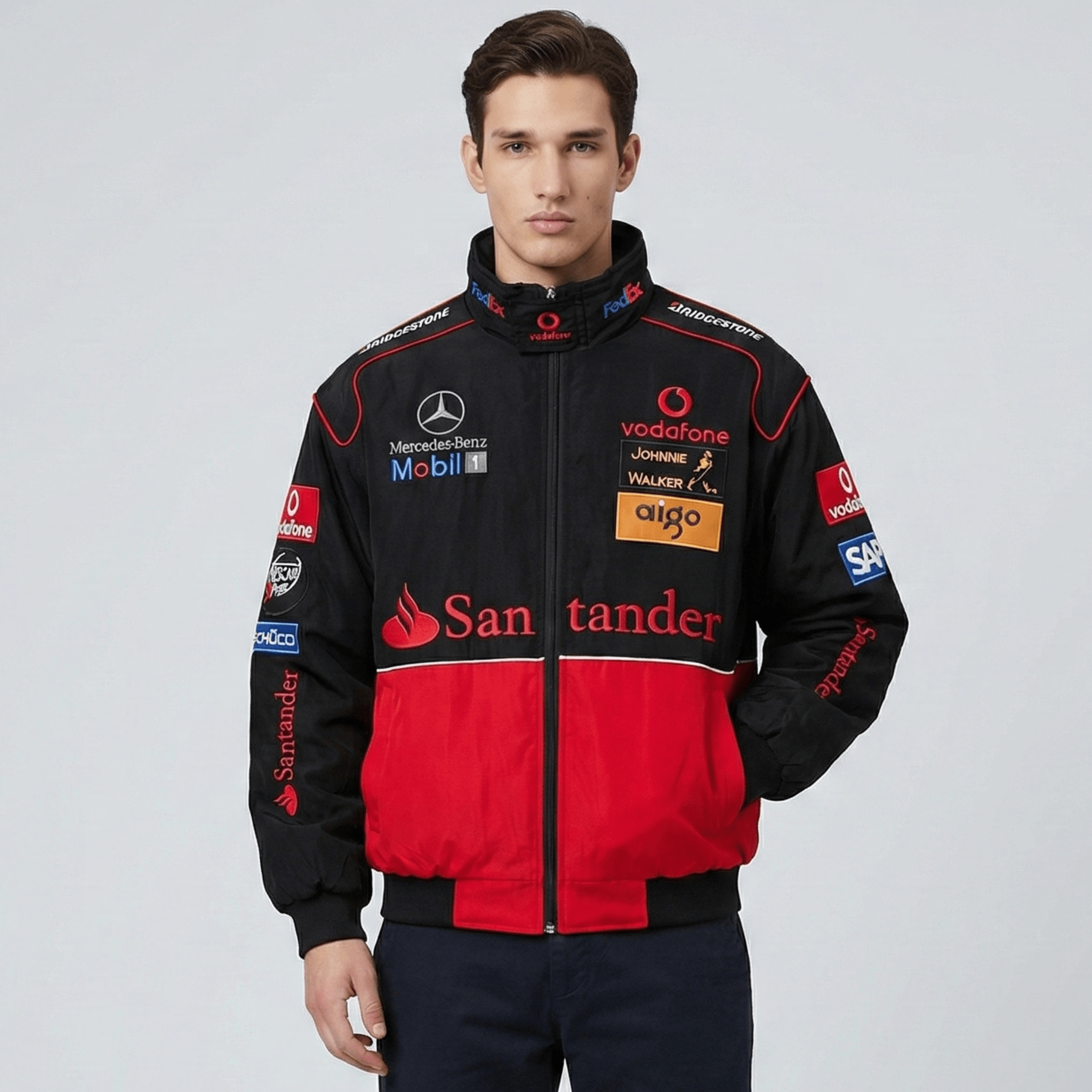 Veste Équipe de Course F1 McLaren – Manteau zippé Vodafone Mercedes Motorsport