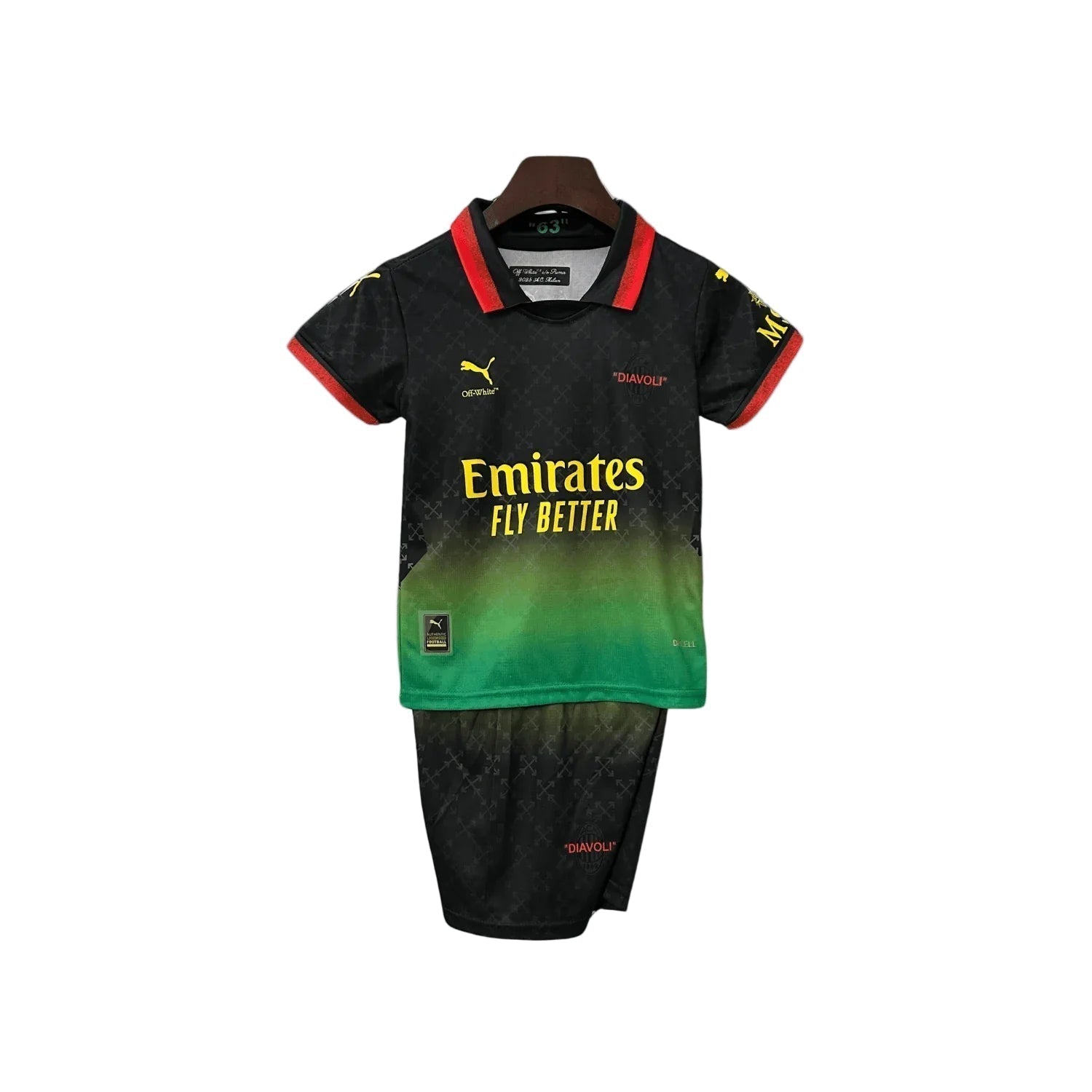 Maglia Bambino AC Milan x Off-White Nera 2025/2026