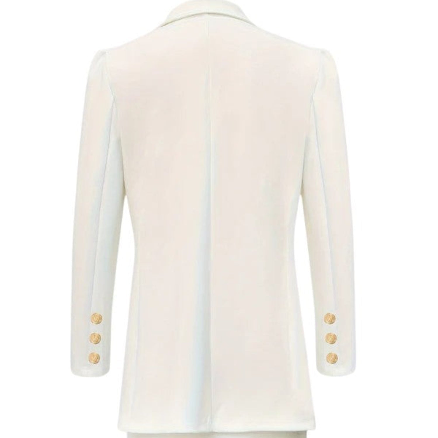 Blazer da donna doppiopetto sartoriale con bottoni dorati formali