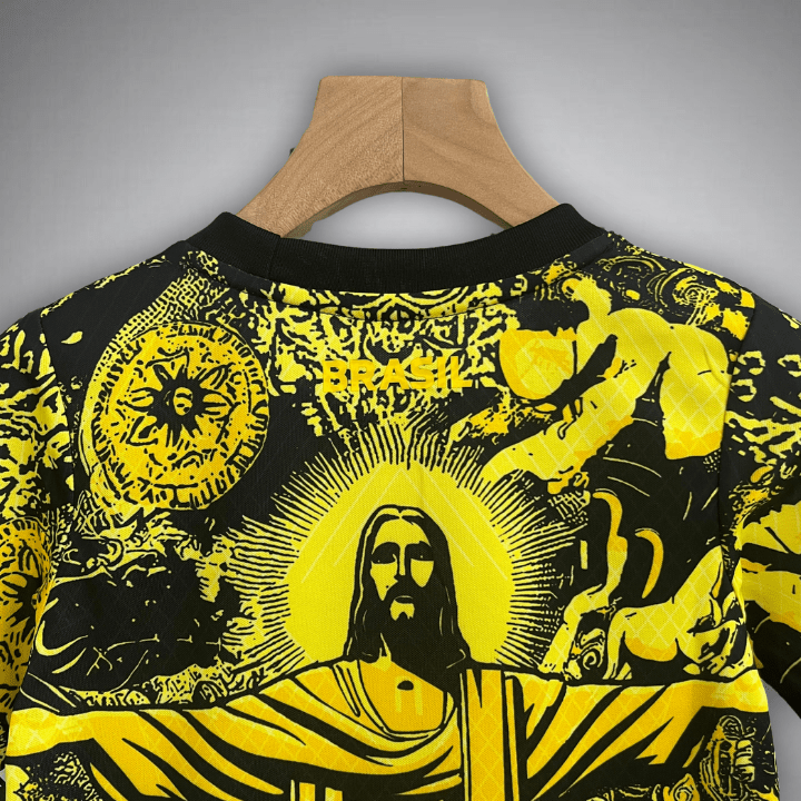 Brasilien Jesus Christus der Erlöser Kindertrikot – Gelbe Edition