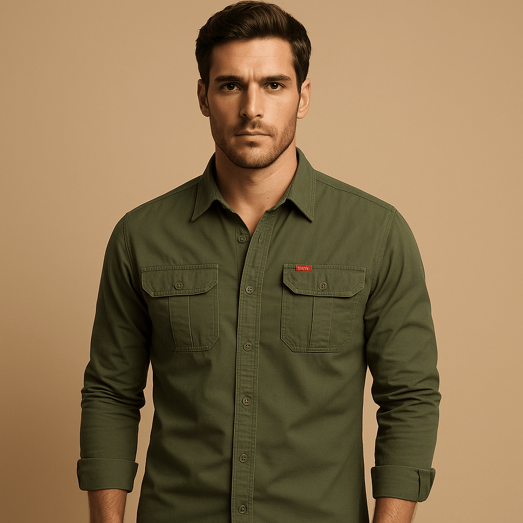 Cargo-Hemd Herren, lockere Passform, Outdoor-Stil, Alltagstauglich