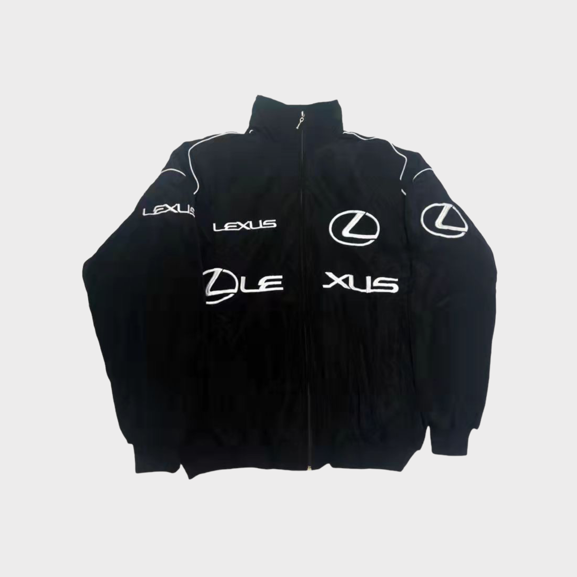 Casaco Puffer de Corrida Lexus – Blusão preto bordado Motorsport