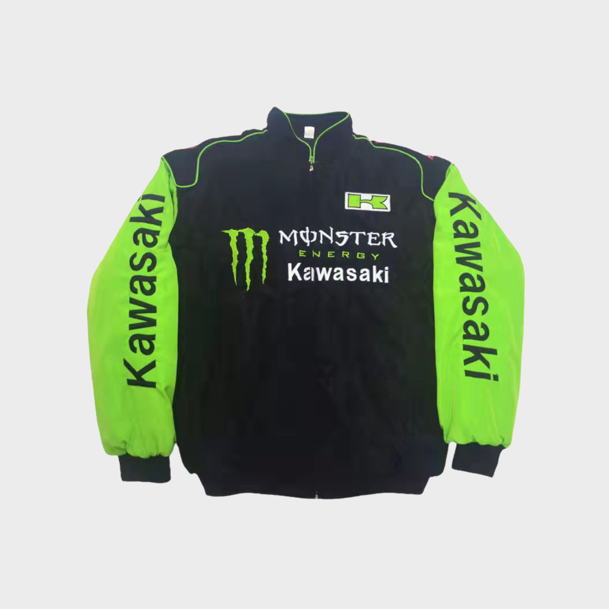 Casaco Equipa de Corrida Kawasaki Monster Energy – Casaco exterior preto/verde Motorsport