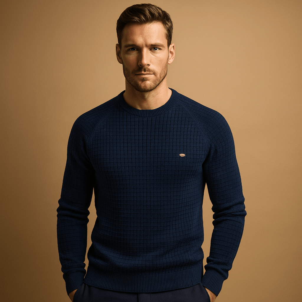 Maglione lavorato a maglia uomo, design confortevole e rilassato