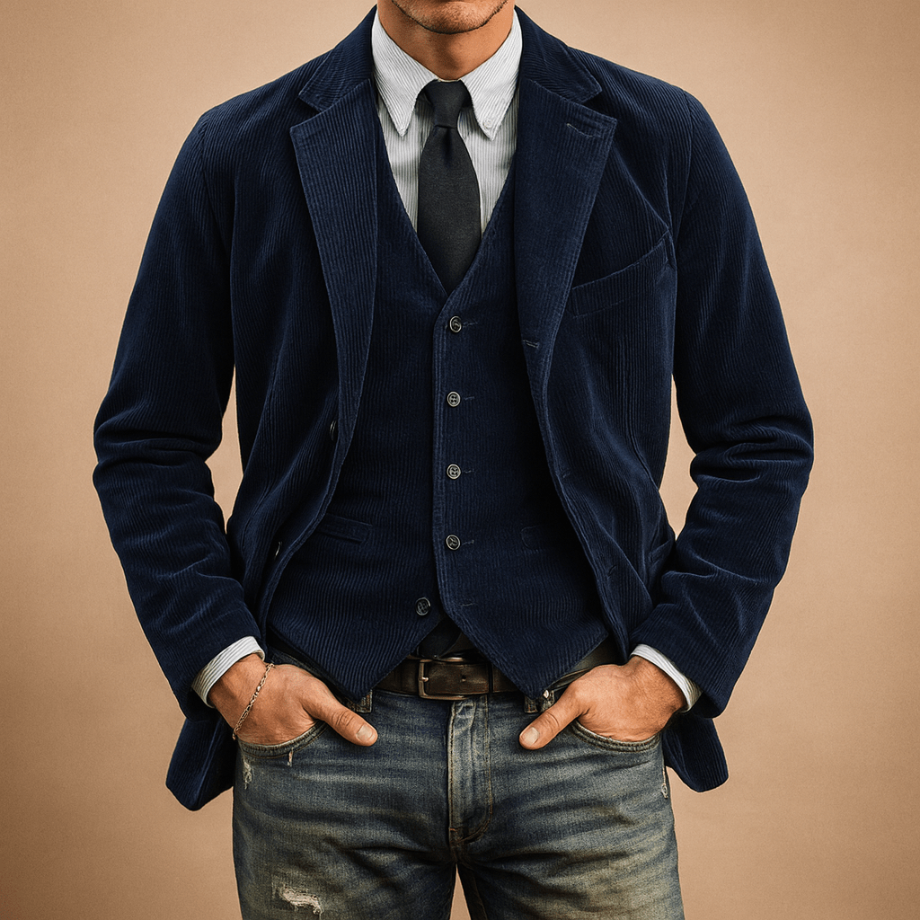Giacca uomo | Design in velluto a coste con tasche per tutte le stagioni