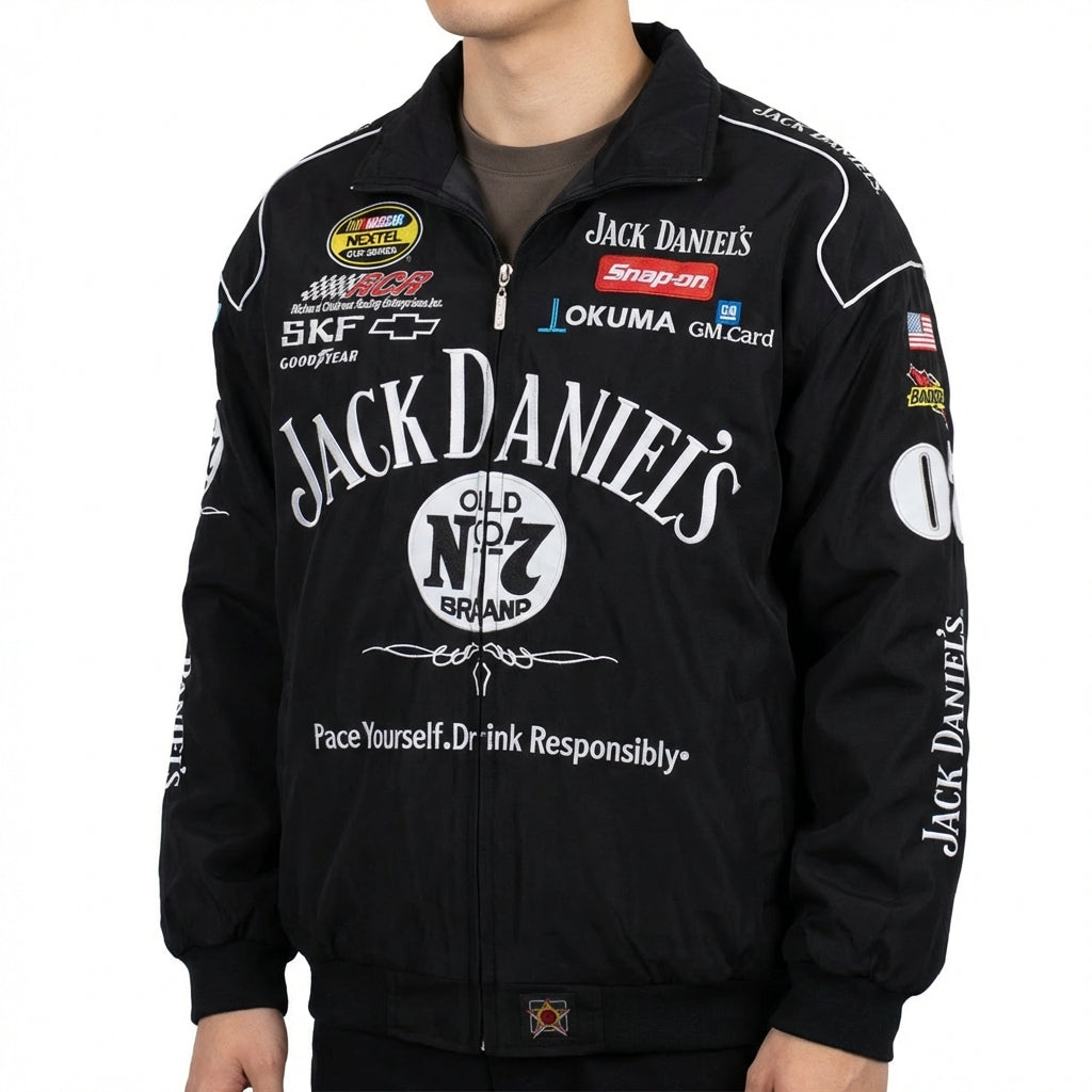 Jack Daniel's Old No. 7 Racing Jas Zwart | Volledige Rits NASCAR Sponsor Logo’s