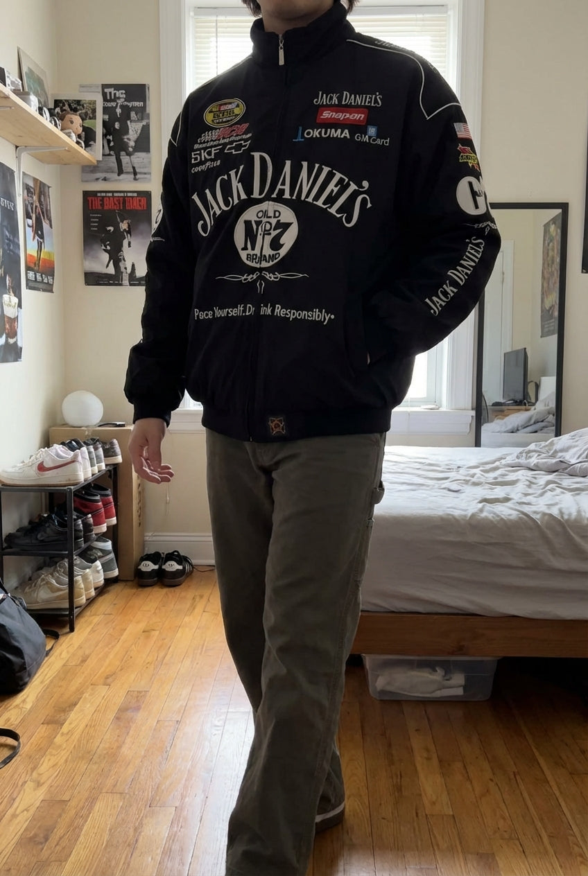 Jack Daniel's Old No. 7 Racing Jas Zwart | Volledige Rits NASCAR Sponsor Logo’s