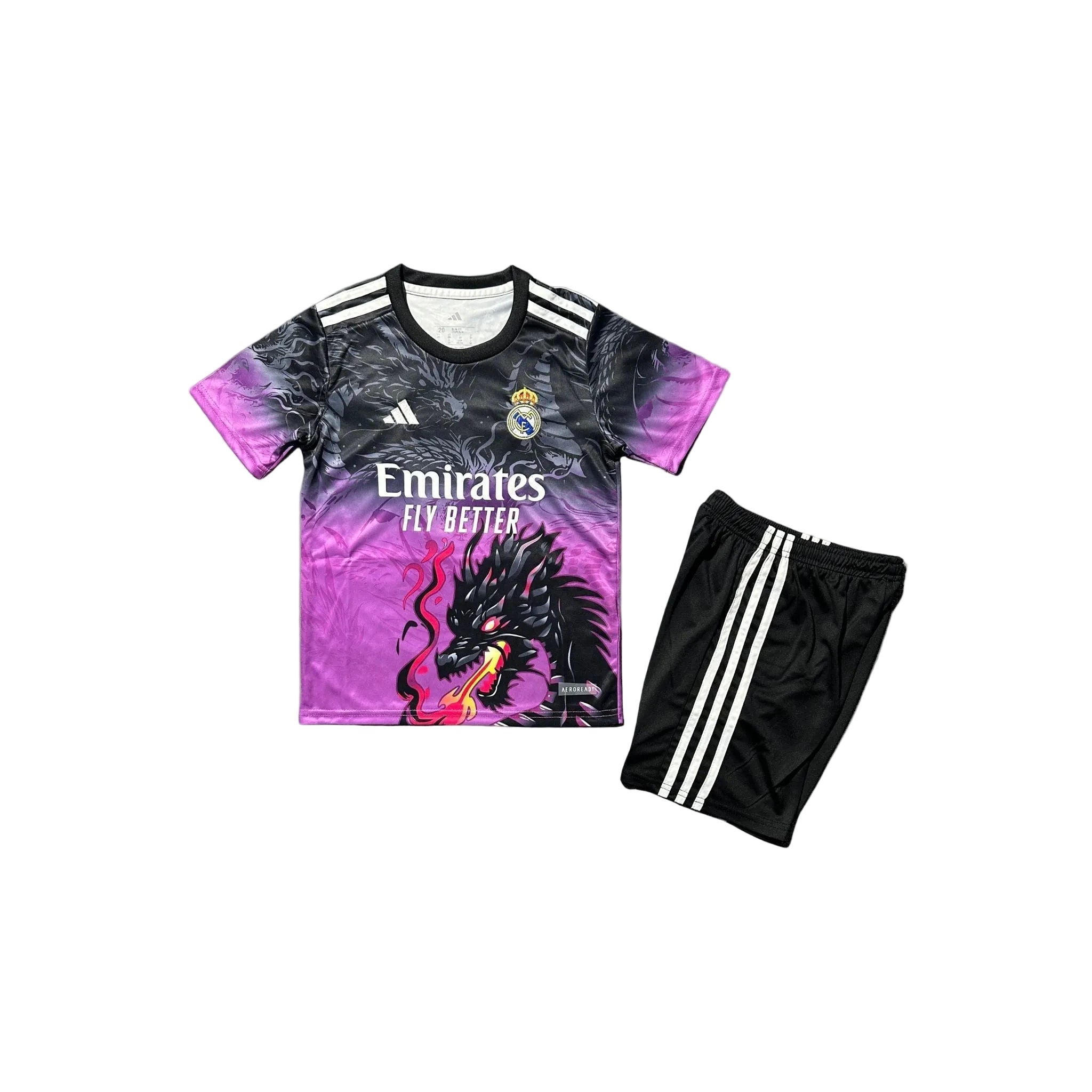 Real Madrid Flammender Drachen Kindertrikot