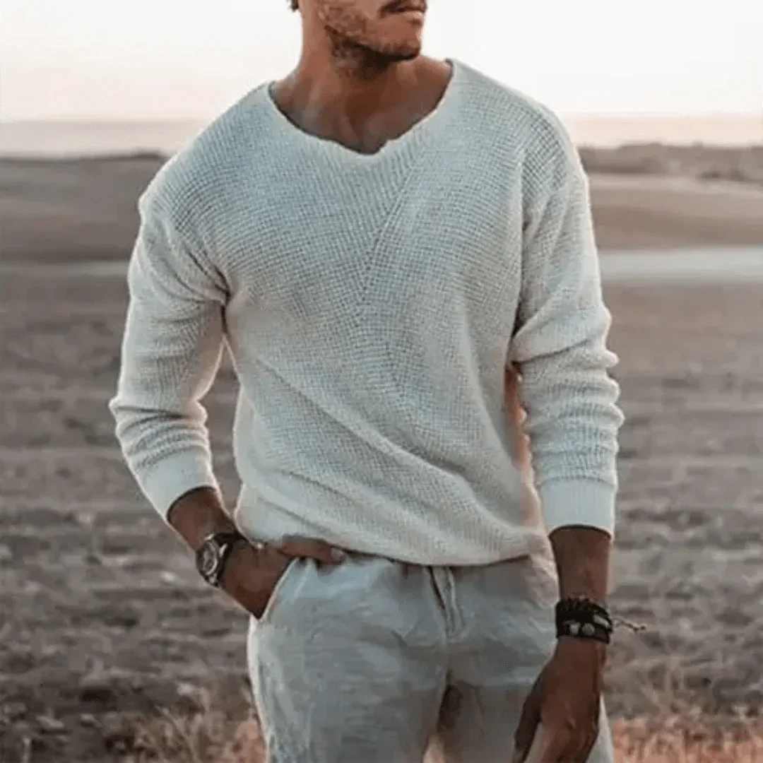 Pullover Herren, warm, langärmlig, klassischer Strickpullover